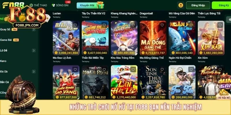 Nổ Hũ FO88 - Tham Gia Săn Hũ Với Phiên Bản Mới Nhất 2 Những trò chơi nổ hũ tại FO88 bạn nên trải nghiệm